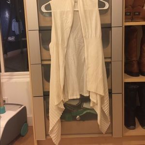 Cream Sleeveless Cardigan