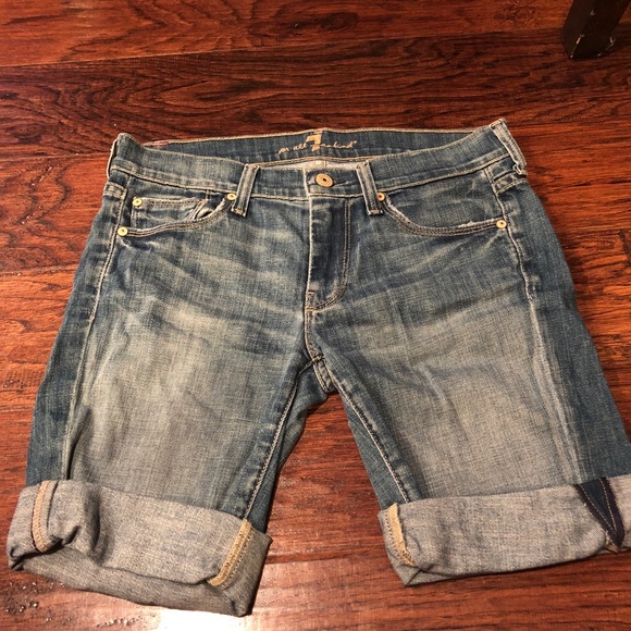 7 for all mankind denim shorts size 26 - Picture 4 of 4