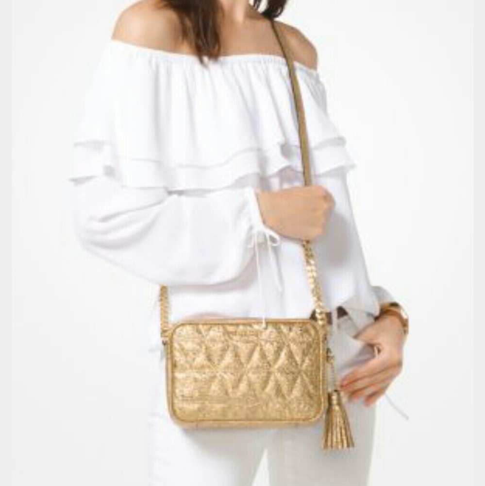 Michael Kors ruffle peasant blouse