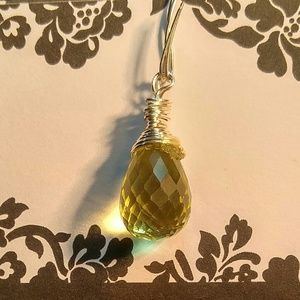 #0150 Lemon Citrine Briolette Pendant