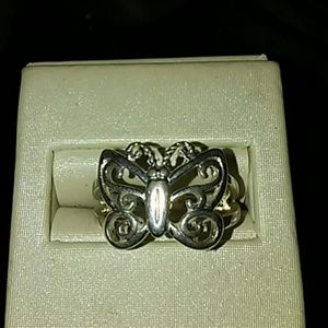 925 sterling silver butterfly ring sz 6
