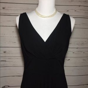 Ann Taylor Empire Waist V Neck Little Black Dress