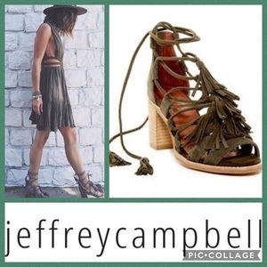 Jeffrey Campbell Khaki Olive Linares Lace-up