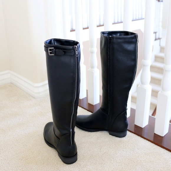 pace-black knee high riding boots - Picture 3 of 7