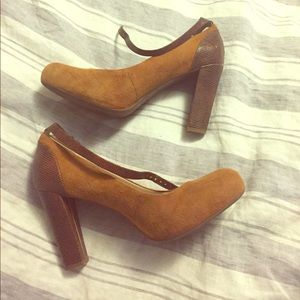 Franco Sarto Suede Ankle strap Heels
