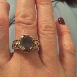Women's mystic topaz ring size 8