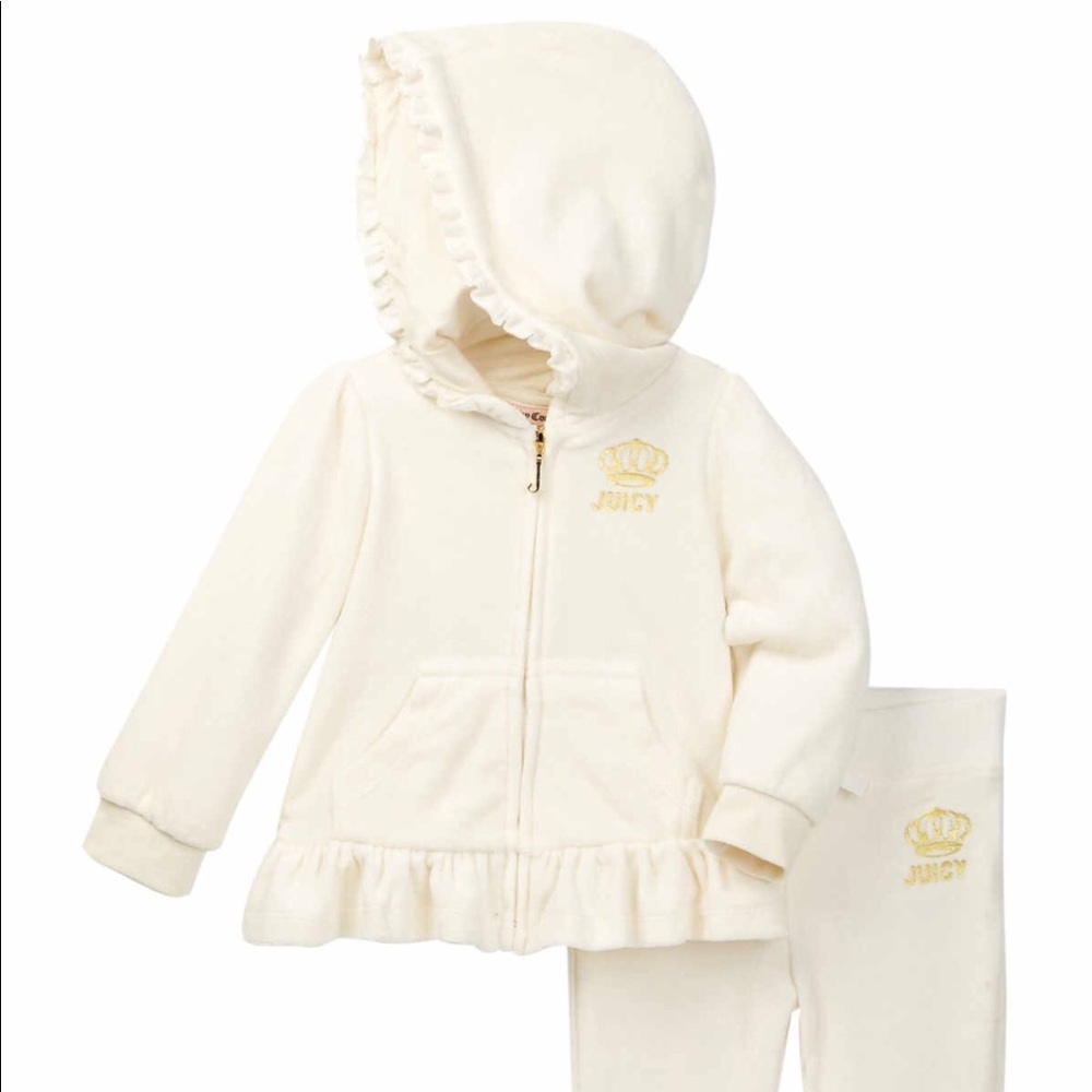 NWT Juicy Couture Velour hoodie and pant set