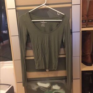 Long sleeve, Elastic Crop Top