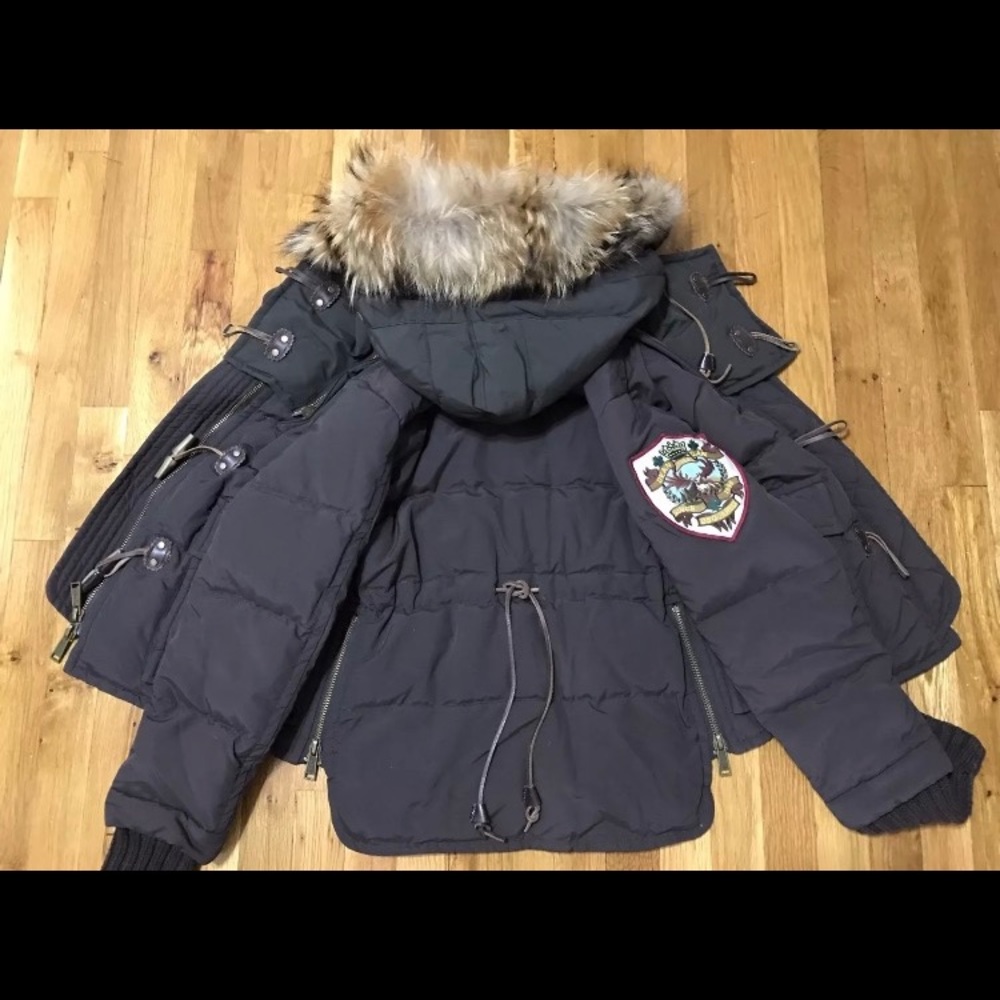 Rare DSQUARED Short Real Down jacket S size super