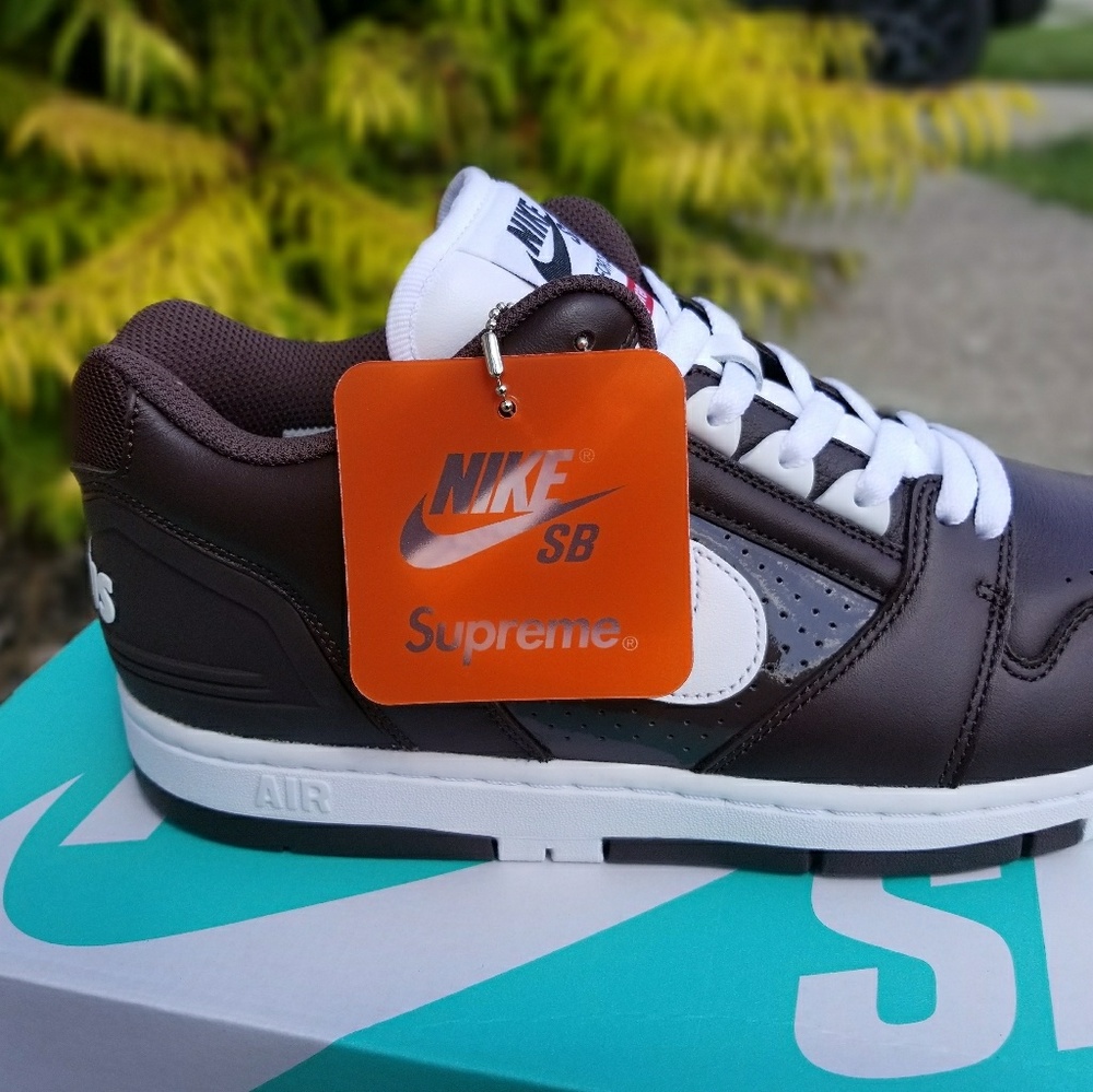 Supreme x Nike SB Air Force 2 Baroque Brown