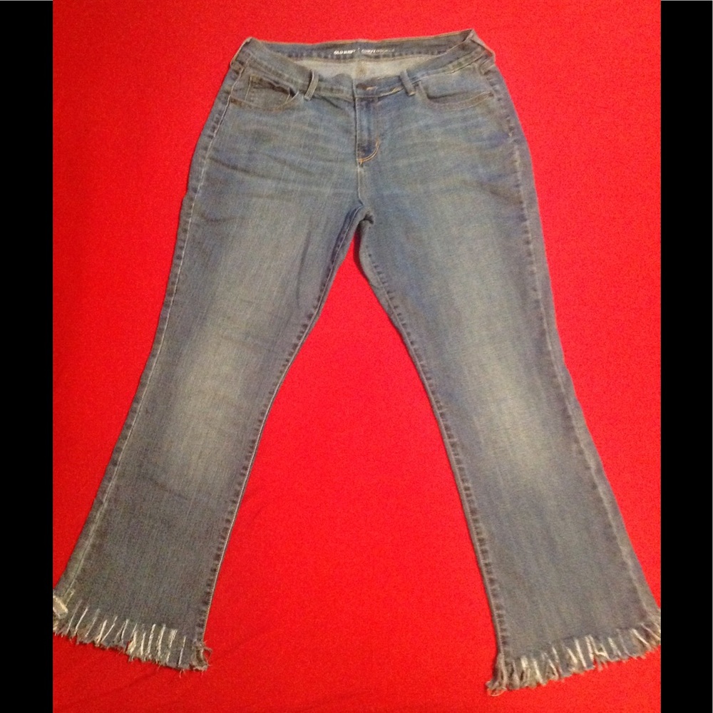 Old Navy Curvy Frayed Jeans