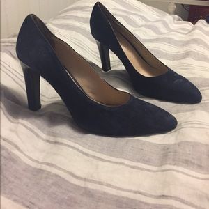 Navy Suede Franco Sarto Heels