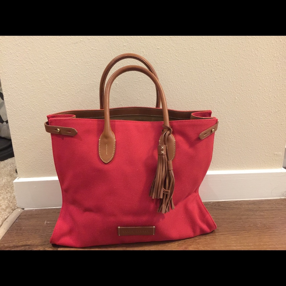 Red Ralph Lauren Tote Bag