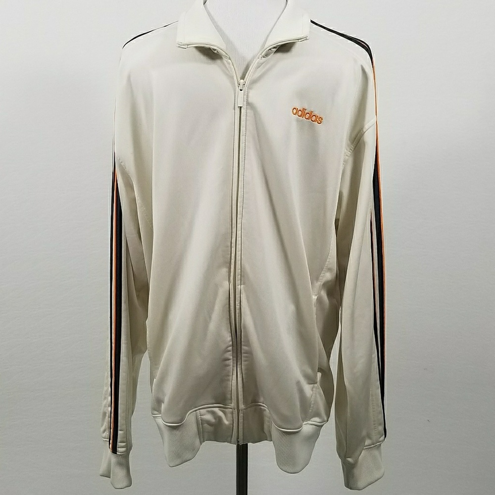 Adidas Mens Track Jacket 3-Stripes Zip Closure
