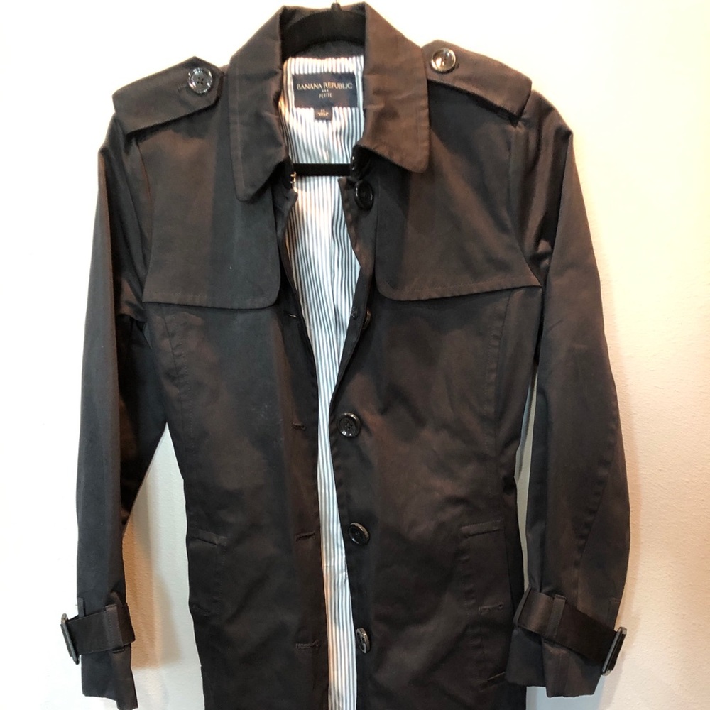 Banana Republic black trench coat
