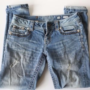 Miss Me Cuffed Skinny Jeans Size 28
