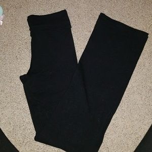 Victorias Secret foldover black bootcut yoga pants Victorias Secret foldover black bootcut yoga pants