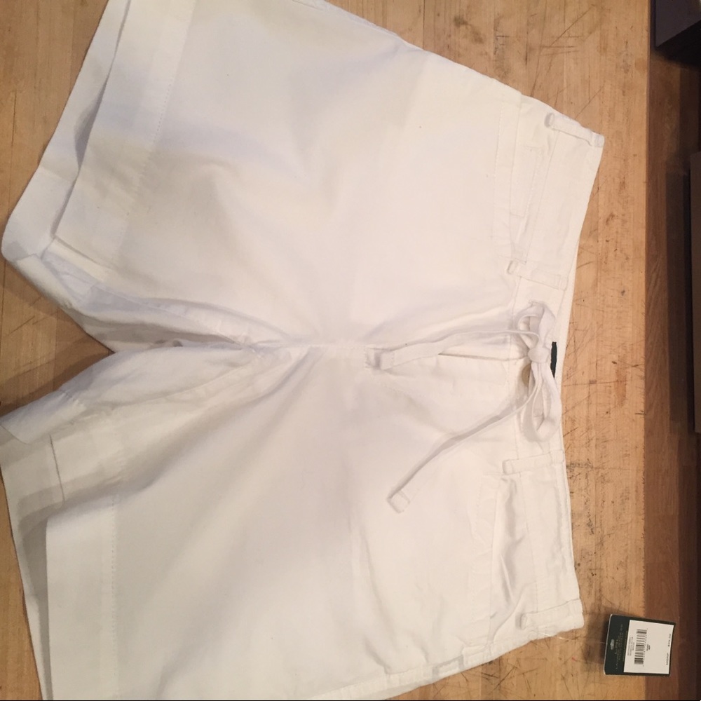 Ralph Lauren white drawstring shorts women sz 4 P