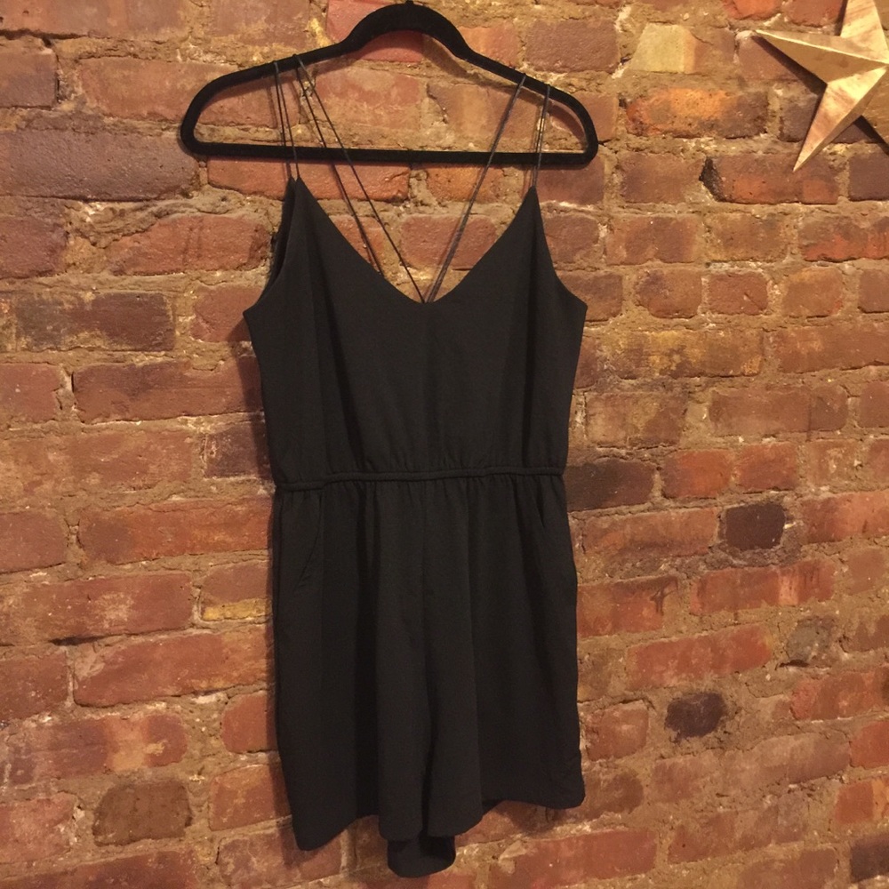 Black Romper Thin Straps