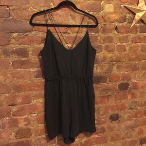 Black Romper Thin Straps