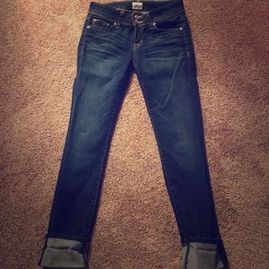 Hudson cropped, skinny jeans