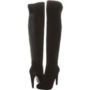 Nine West over the knee Chriscross suede boots