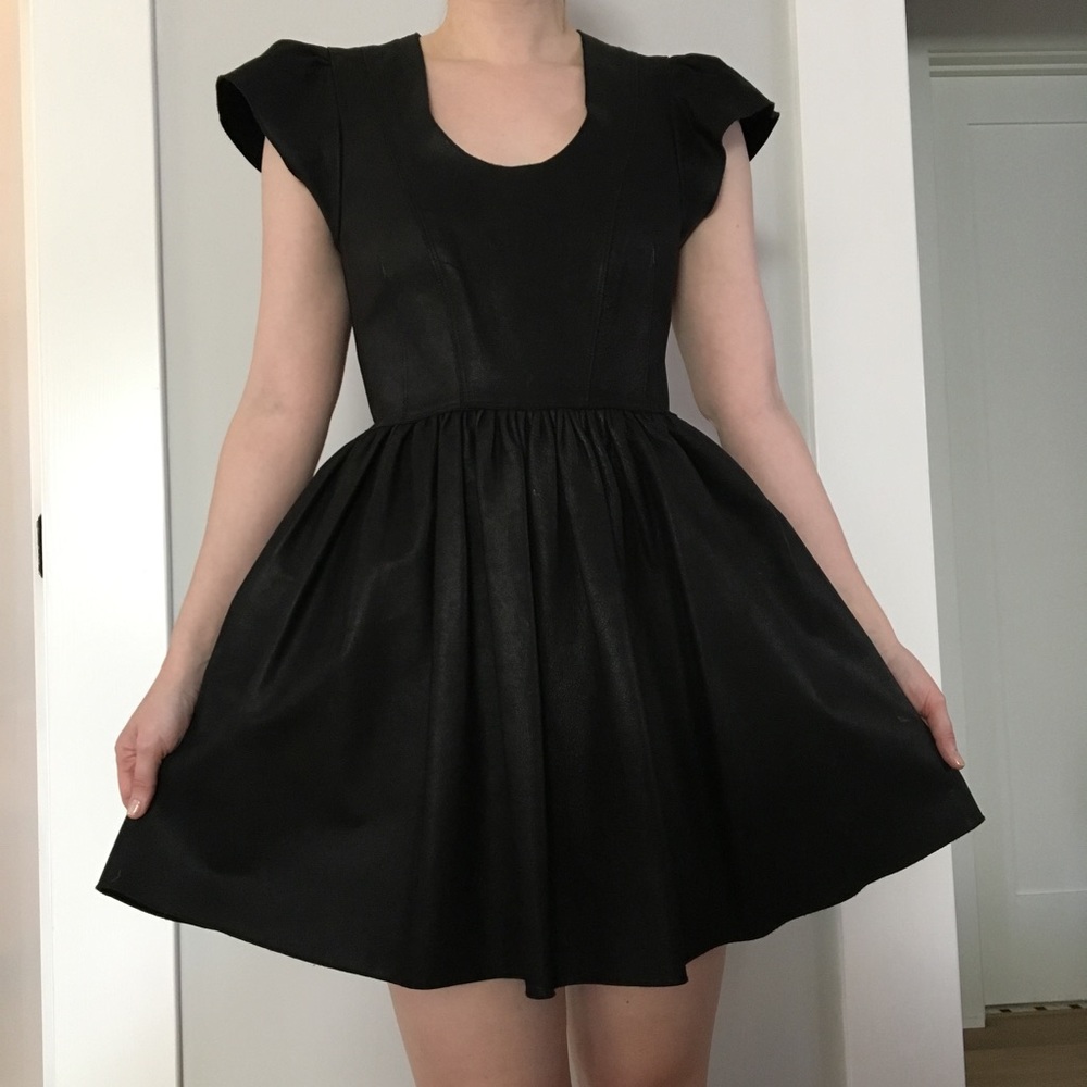 Magda Berliner Black Leather Dress