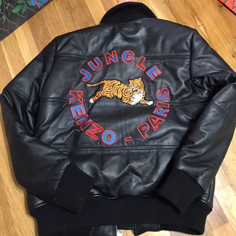 Brand new KENZO Leather Tiger Jungle Bomber Jacket