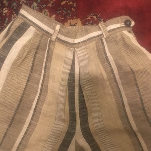 Vintage wide leg cropped strip Capri