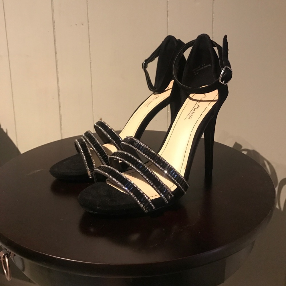 Black Heels with Ankle Straps
