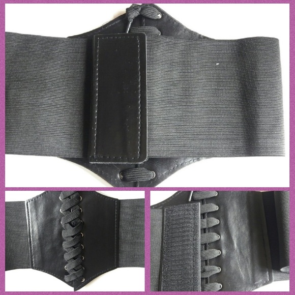 Faux Leather Lace-Up Corset Waist Belt Goth Witch - Picture 5 of 7