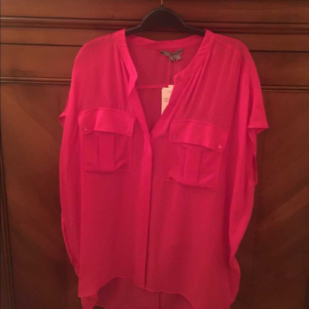 Pink silk top by Vince never worn