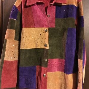 🎉🎉Beautiful Chicos leather shirt/jacket🌹🌹