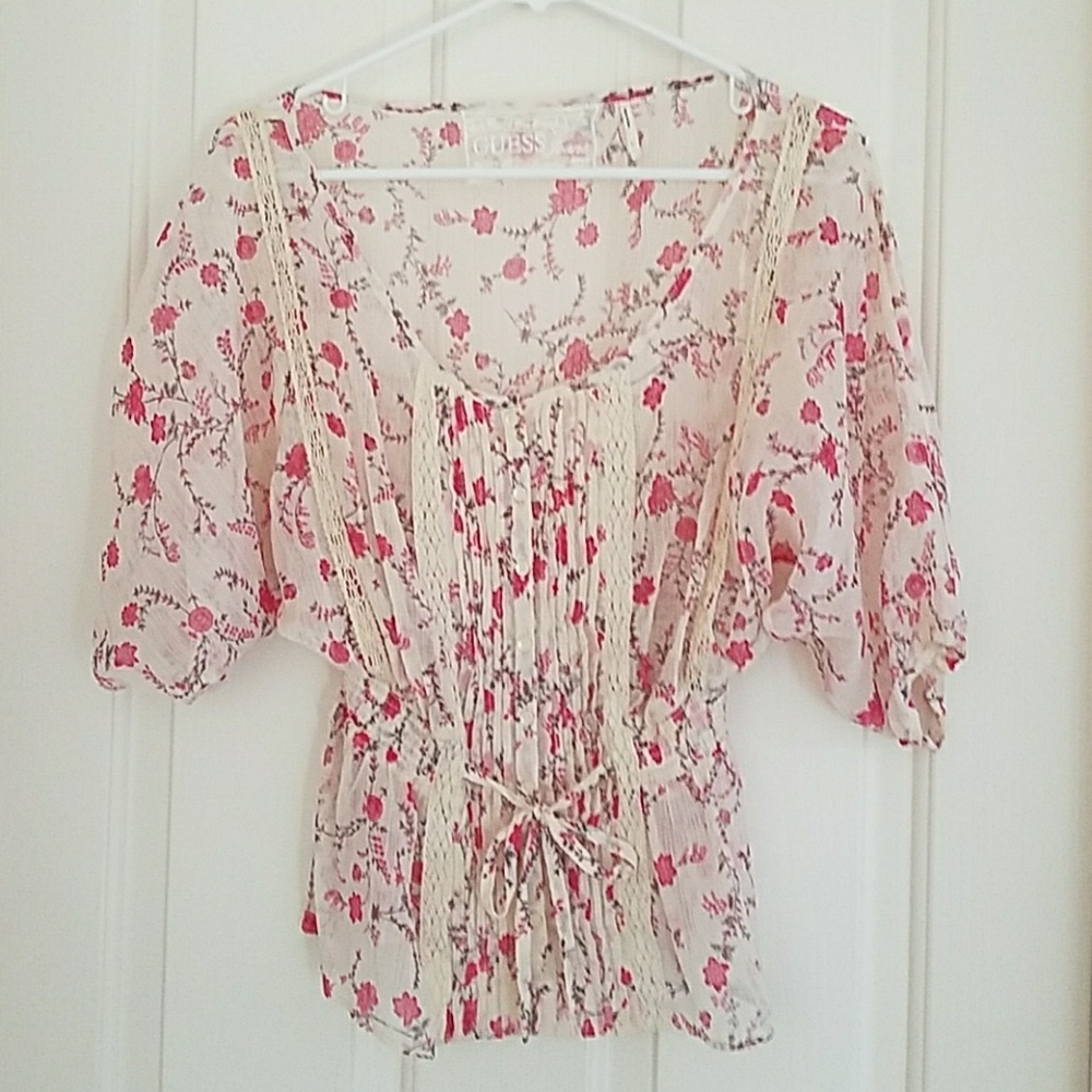 Guess Flower See through Top