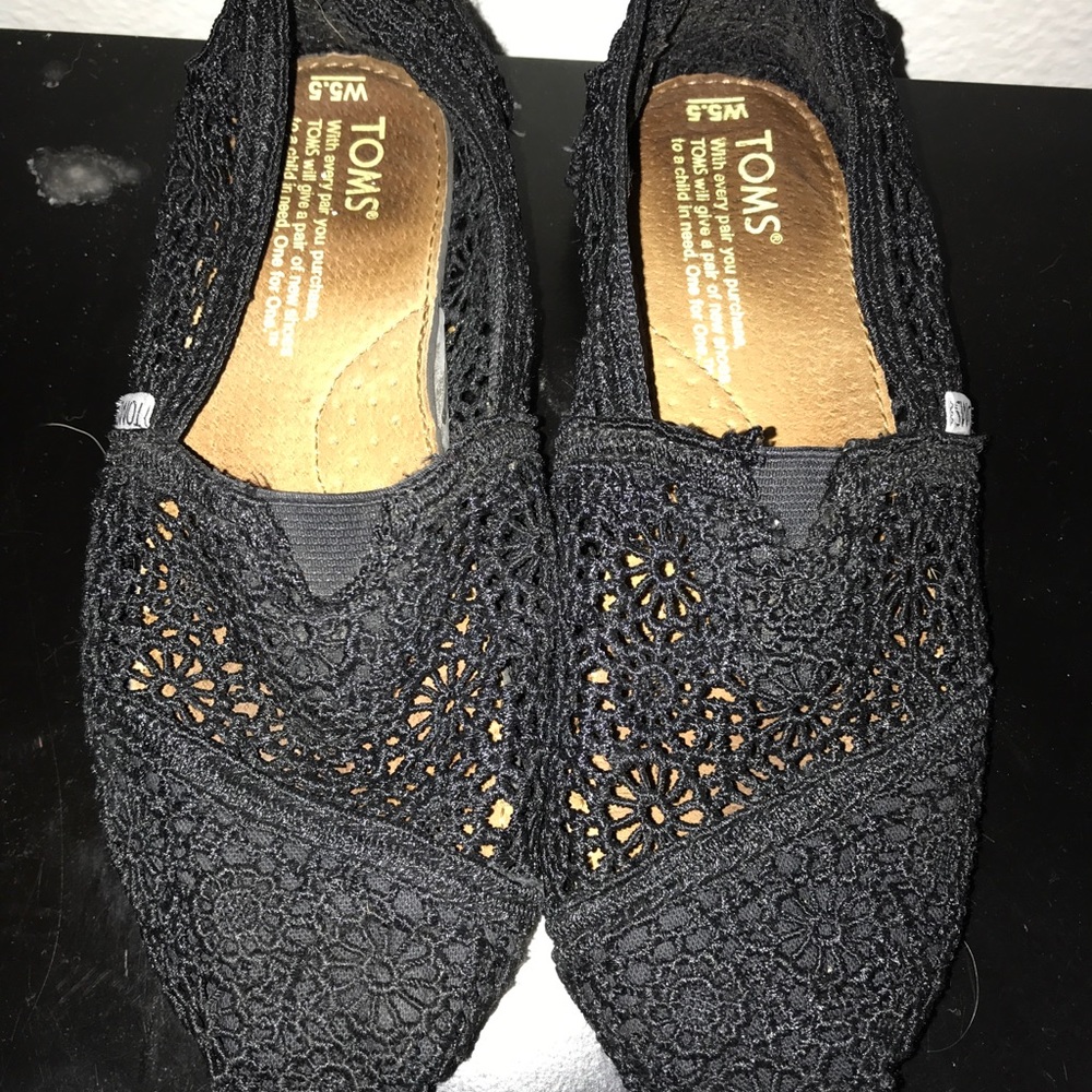 Black Crochet Toms