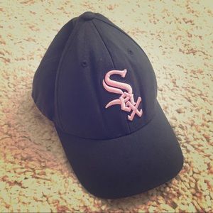 Navy and Pink White Sox Baseball Cap Hat