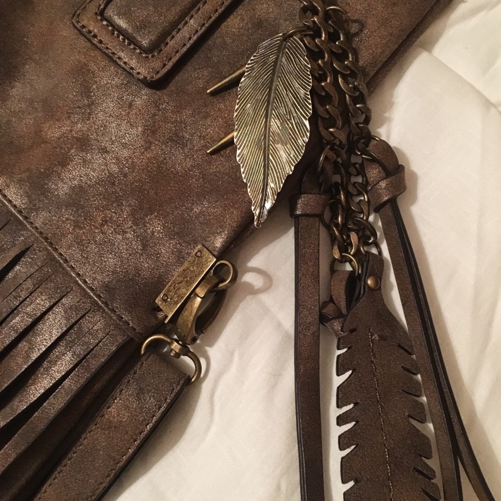 Fringe Feather Tote