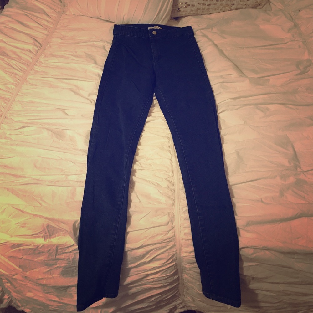 High wasted stretch skinny jeans