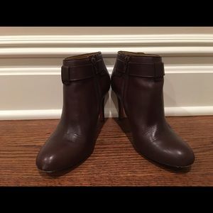 Coach brown leather booties