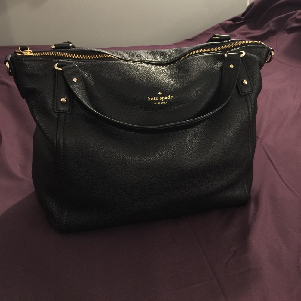 kate spade cobble hill black oyster bag