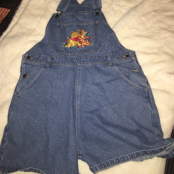 winnie the pooh overall shorts