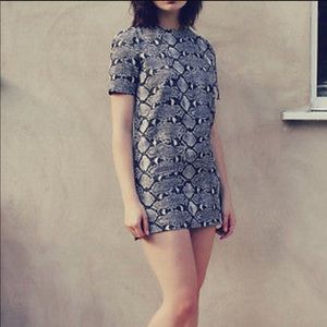 ZAra snake skin shirt dress tunic