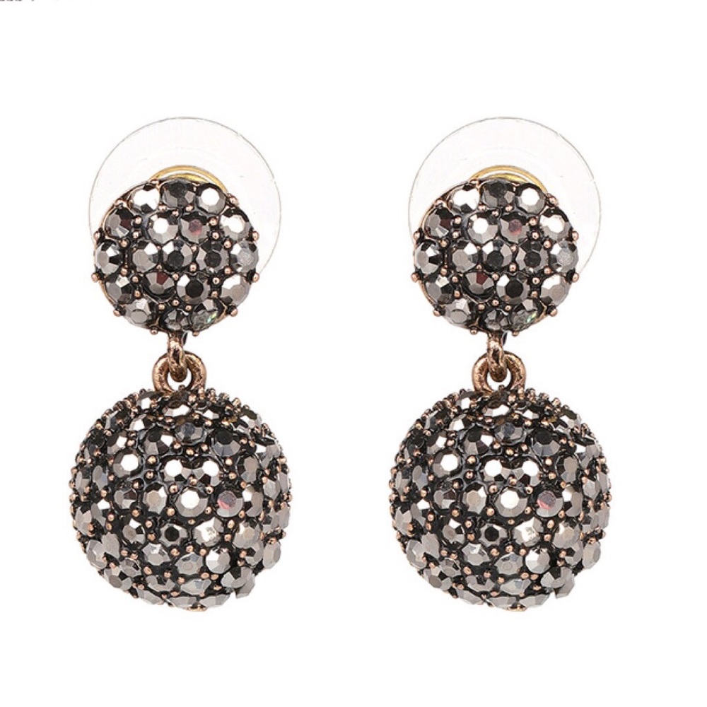 | HEMATITE CRYSTAL EARRINGS |