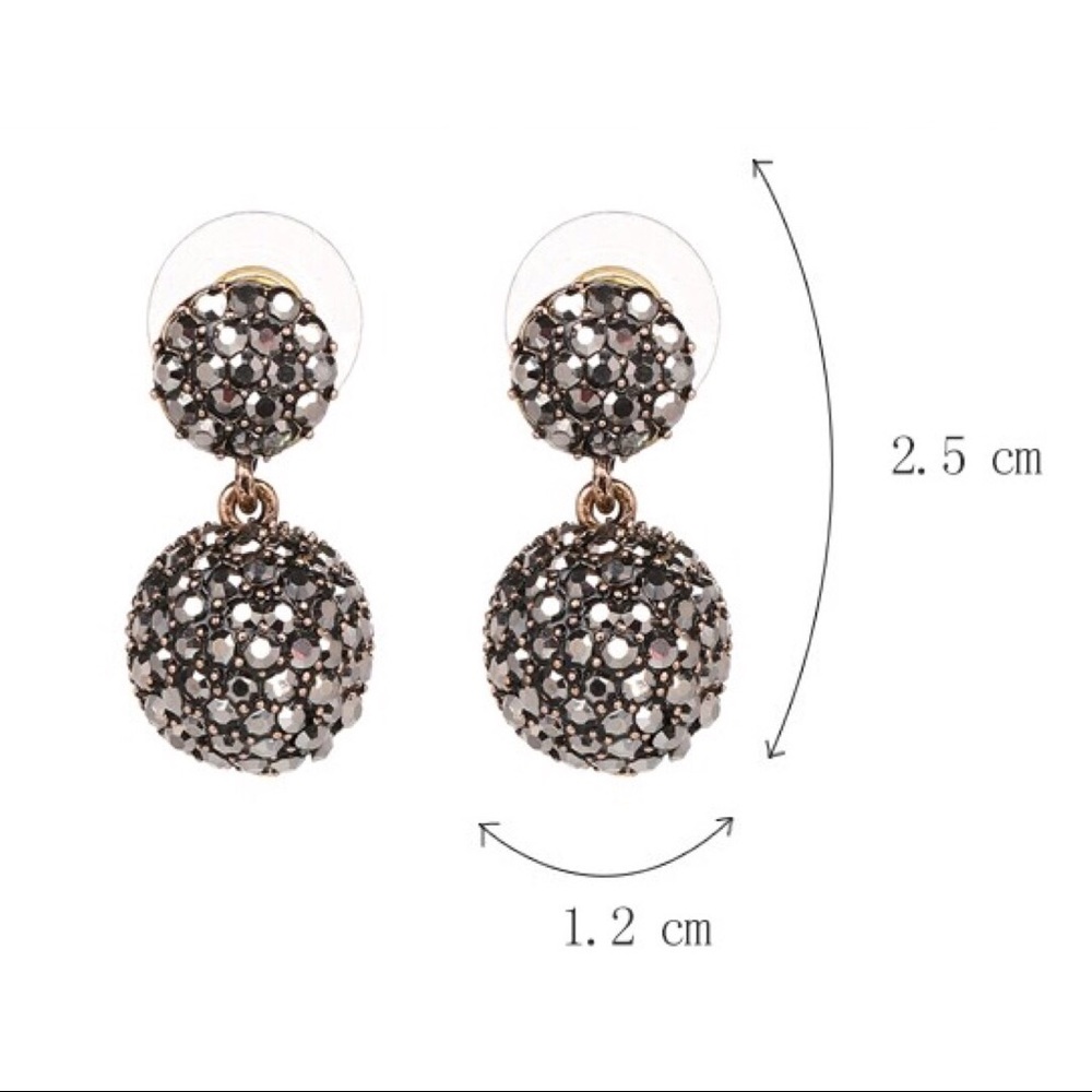 | HEMATITE CRYSTAL EARRINGS | - Picture 3 of 7