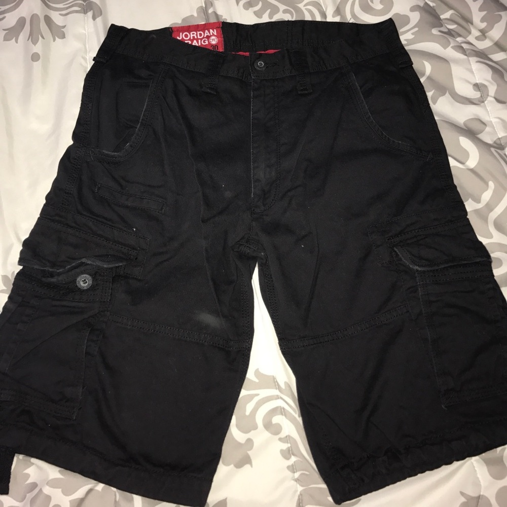 Black Cargo Shorts.
