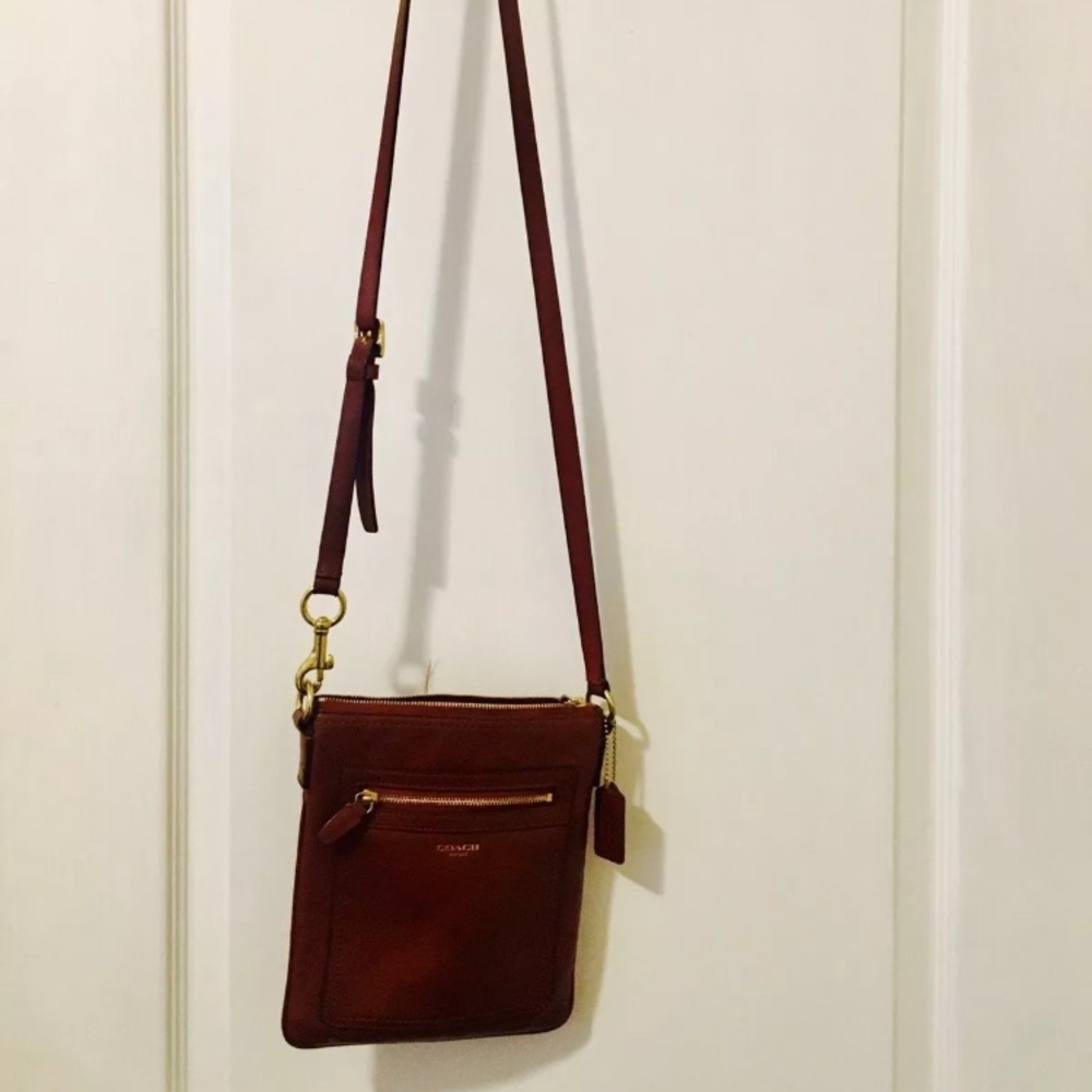 Coach satchel brown leather
