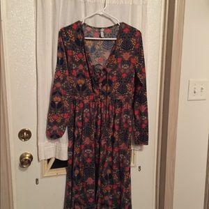 Boho thick cotton dress.