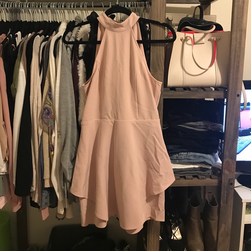 Poppy layered Blush Dress