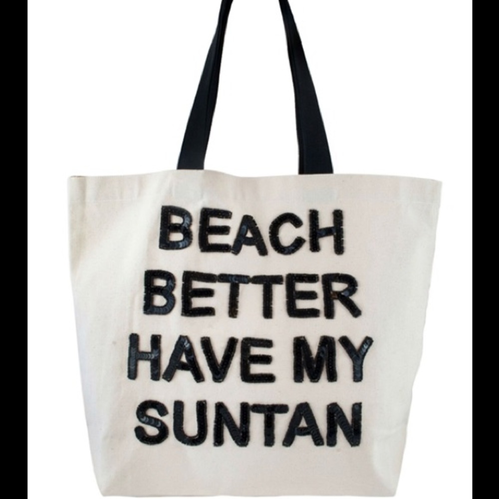 NWT BEACH BETTER CANVAS TOTE BAG