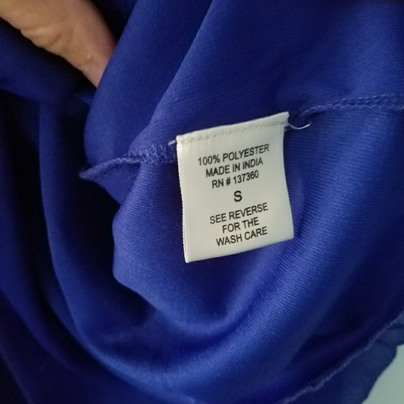 Gauzey High Low Cobalt and Turquoise Dress - Picture 4 of 4